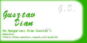 gusztav dian business card